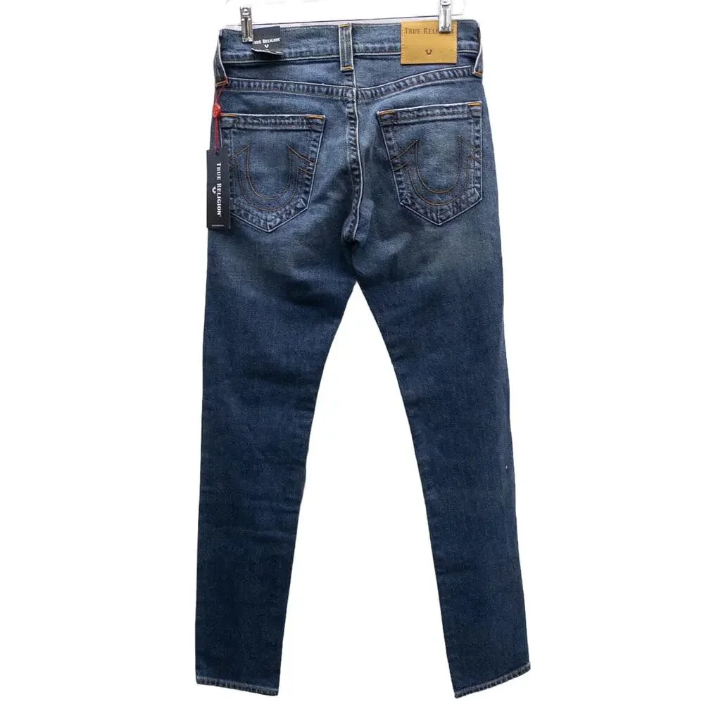 True Religion Rocco Relaxed Skinny Men's 29 Liquid Indigo No Flap NWT